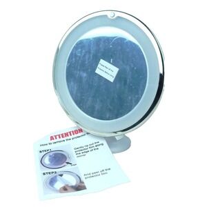 NEW Vanity Light Up Travel Mirror  with‎ Suction Cup on Bottom Adjustable